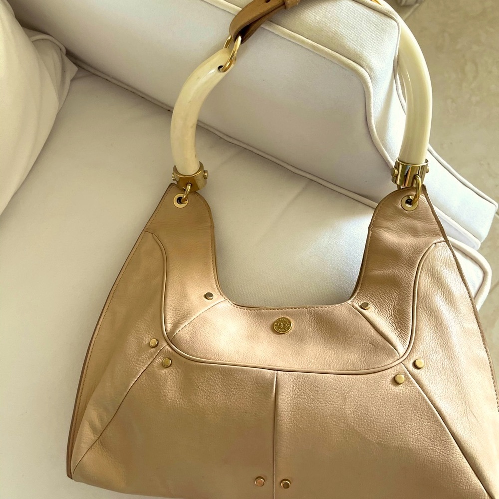Yves Saint Laurent handbag, shoes same collection